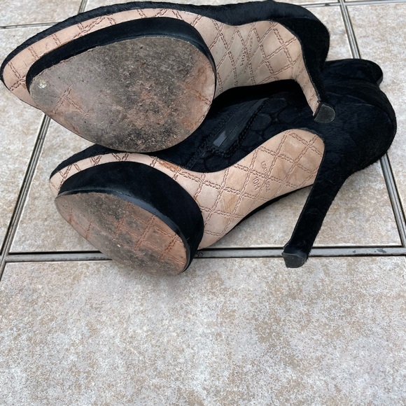 L.A.M.B. Women Noss BLACK LAMB Pumps Mid Calf Boot Platform Heels - Picture 10 of 16